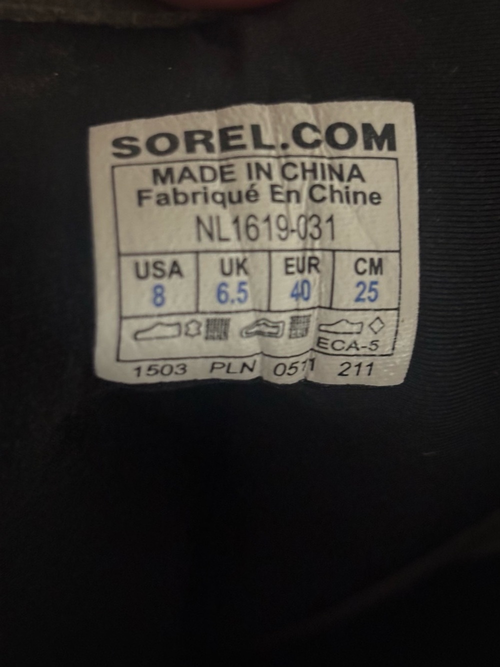 SOREL Waterproof Winter Snow Boots Gray Wool Quilted Lace Up Size 8 - Picture 12 of 12